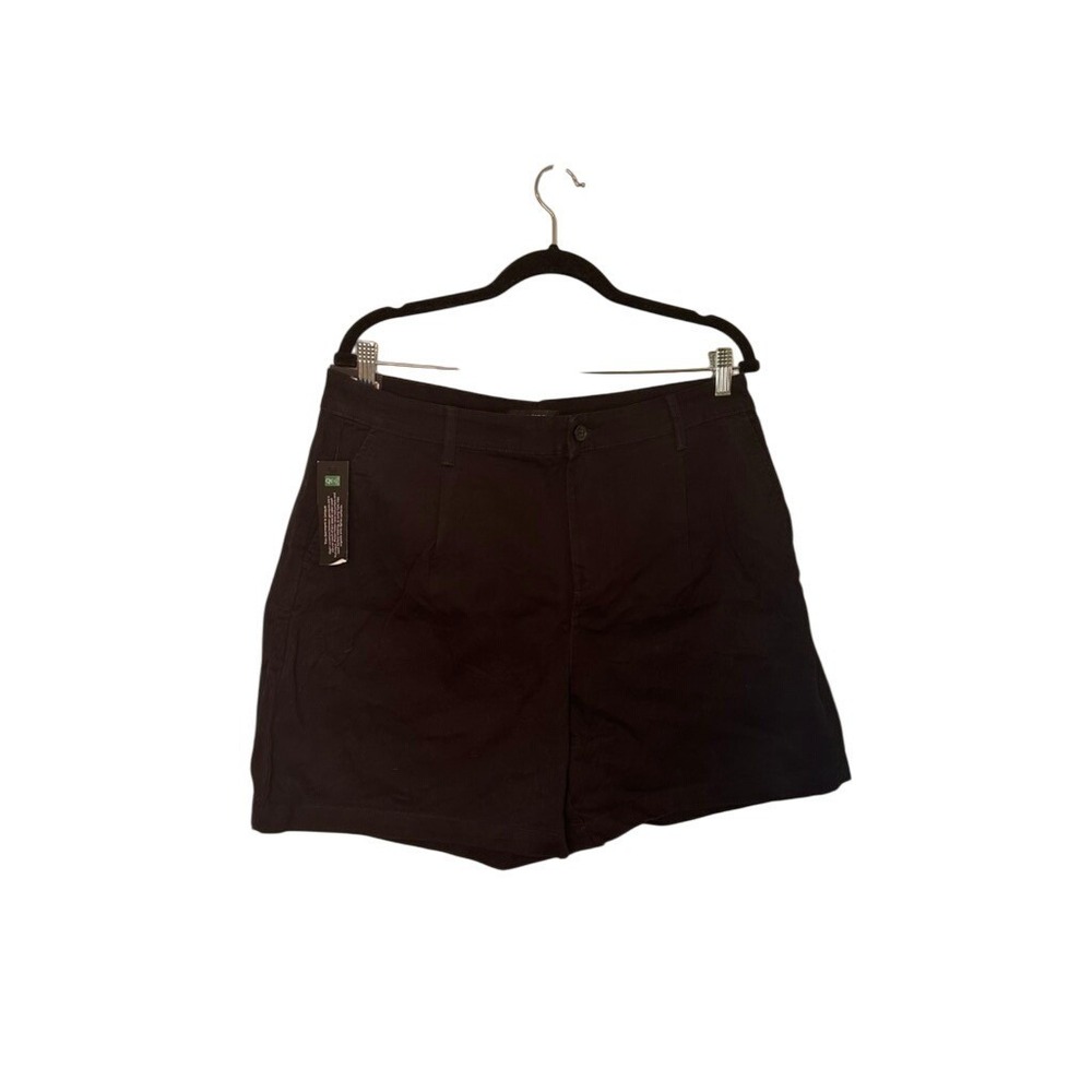 Banana Republic Black Pleat Front Shorts Women's Size 14 NWT